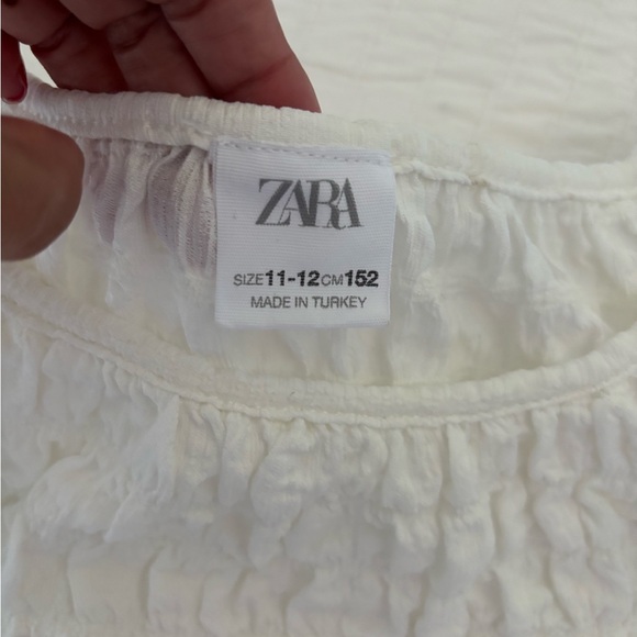 Zara Ruffled White Blouse - Picture 3 of 8